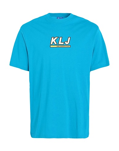 KARL LAGERFELD JEANS T-shirt Turquoise 100% Organic cotton