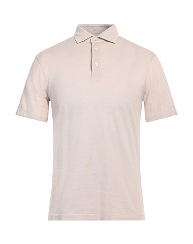 LUIGI BORRELLI NAPOLI Polo shirt Beige 100% Cotton