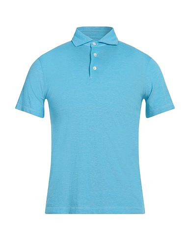 LUIGI BORRELLI NAPOLI Polo shirt Turquoise 100% Cotton