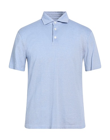 LUIGI BORRELLI NAPOLI Polo shirt Sky blue 100% Cotton