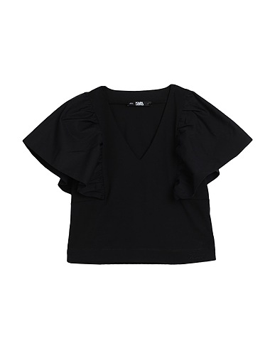 KARL LAGERFELD Top Black 100% Organic cotton
