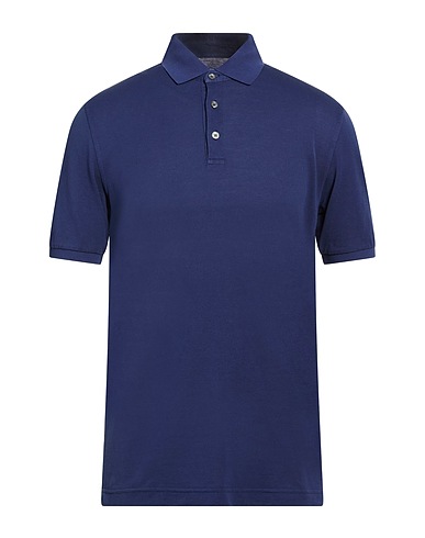FEDELI Polo shirt Midnight blue 100% Cotton
