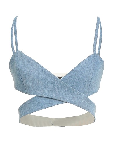 BENJAMIN BENMOYAL Top Blu chiaro 100% Cotone