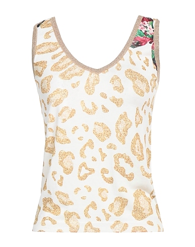 JEI'S by LETIZIA DENARO Top Off white 45% Lyocell, 30% Fibre tessili, 25% Cotone
