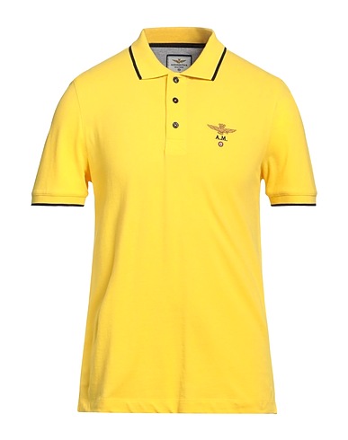 AERONAUTICA MILITARE Polo shirt Yellow 100% Cotton