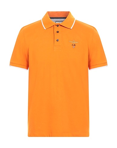 AERONAUTICA MILITARE Polo shirt Orange 100% Cotton