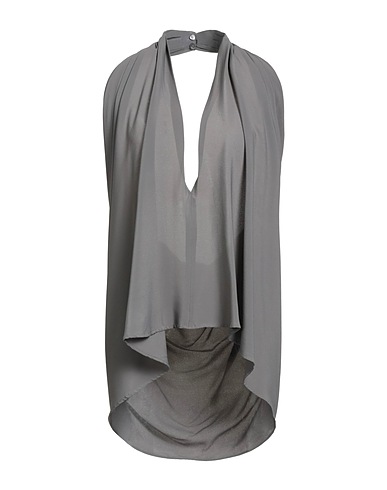 SEMICOUTURE Top Grigio 65% Acetato, 35% Seta