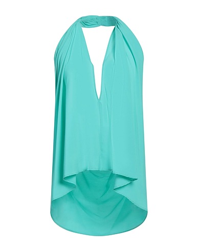 SEMICOUTURE Top Turquoise 65% Acetate, 35% Silk