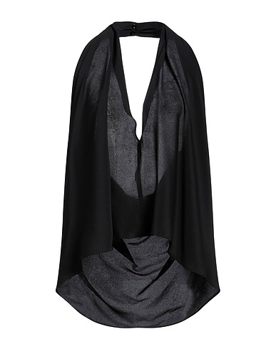 SEMICOUTURE Top Nero 65% Acetato, 35% Seta