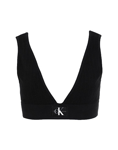 CALVIN KLEIN JEANS Top Nero 80% Cotone, 17% Poliammide, 3% Elastan