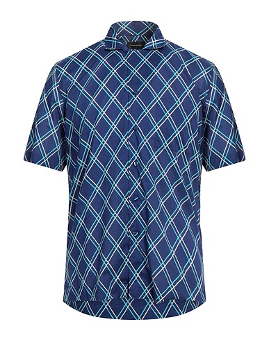 TAGLIATORE Patterned shirt Blue 100% Cotton