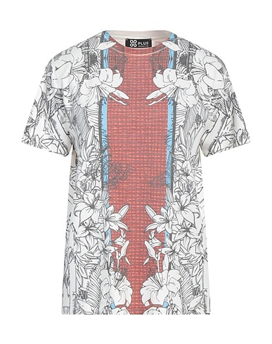 PLUS T-shirt Bianco 54% Poliestere, 30% Viscosa, 14% Modal, 2% Elastan