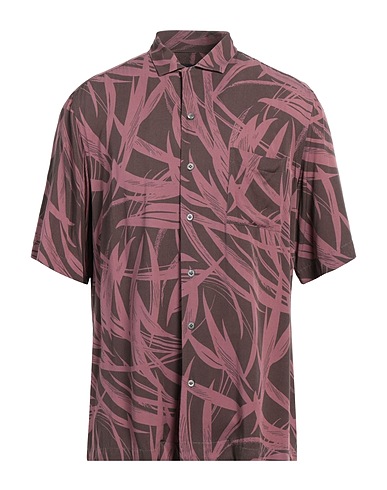LARDINI Patterned shirt Mauve 100% Viscose