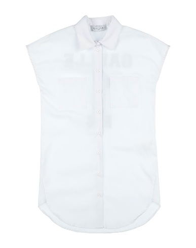 GAëLLE Paris Solid colour shirts & blouses White 61% Cotton, 35% Nylon, 4% Elastane