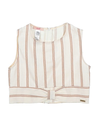 LIU •JO Top Avorio 56% Cotone, 26% Lino, 18% Viscosa