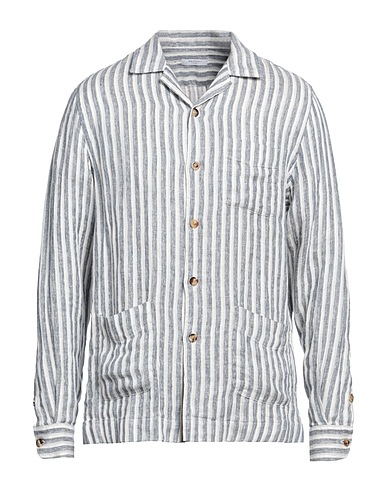 BOGLIOLI Linen shirt Slate blue 98% Linen, 2% Cotton