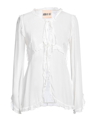 ANIYE BY Solid color shirts & blouses White 100% Viscose
