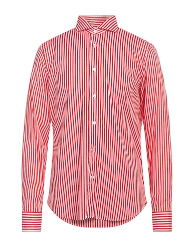 FEDELI Striped shirt 95% Cotton, 5% Elastane