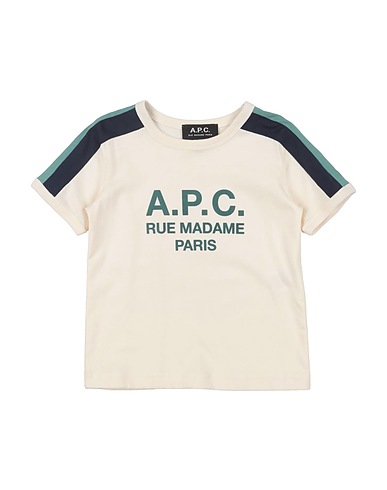 A.P.C. T-shirt Ivory 100% Cotton, Elastane