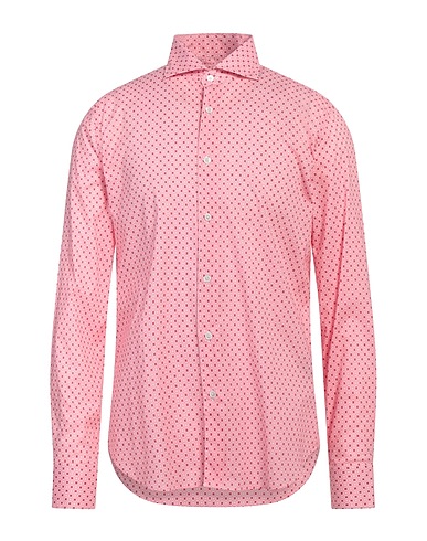 FEDELI Camicia fantasia Rosa 95% Cotone, 5% Elastan