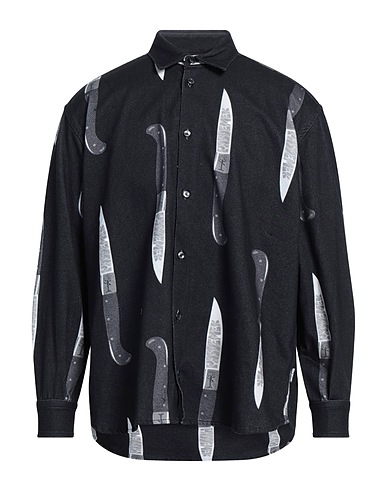 PAS DE MER Patterned shirt Black 100% Cotton