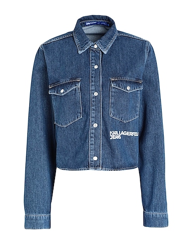 KARL LAGERFELD JEANS Denim shirt Blue 100% Organic cotton