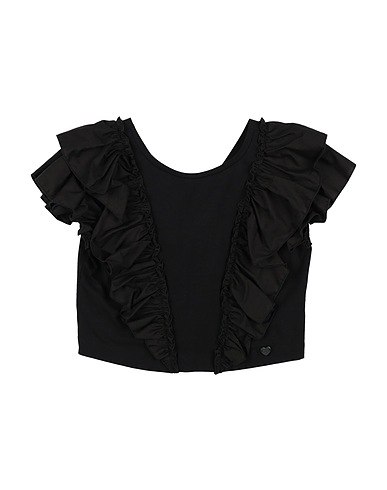 MONNALISA Top NERO 100% Cotton, Elastane