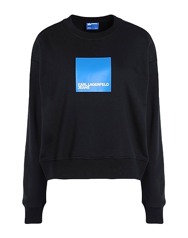 KARL LAGERFELD JEANS Sweatshirt Black 90% Organic cotton, 10% Recycled polyester