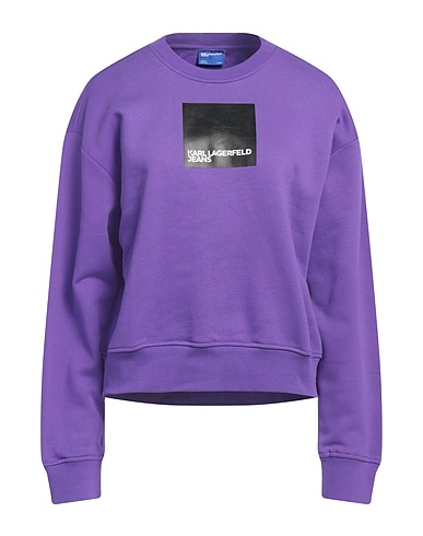 KARL LAGERFELD JEANS Sweatshirt Purple 90% Organic cotton, 10% Recycled polyester