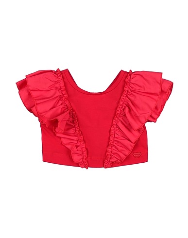 MONNALISA Top Rosso 100% Cotone, Elastan