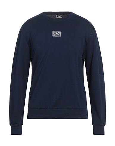EA7 Sudadera Azul noche 100% Algodón, Elastán