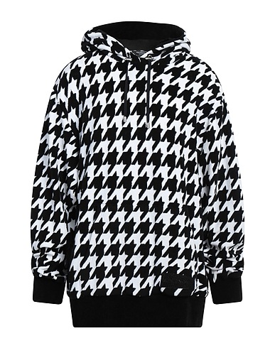 BALMAIN Hooded track jacket  Black 55% Virgin Wool, 33% Cotton, 12% Polyester, Viscose, Polyamide