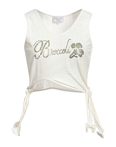 COLLINA STRADA Top Ivory 95% Polyester, 5% Elastane