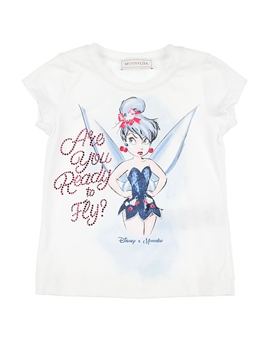 MONNALISA T-shirt White 95% Cotton, 5% Elastane