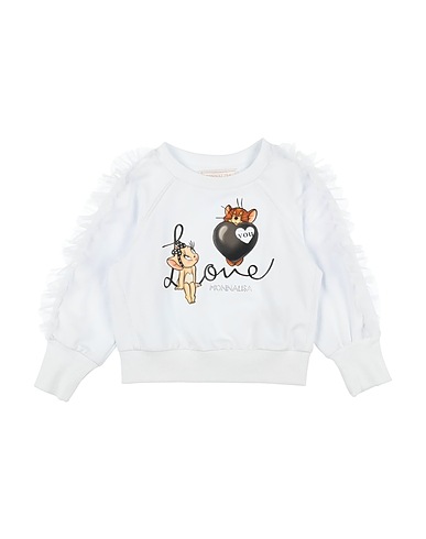 MONNALISA Sweatshirt White 95% Cotton, 5% Elastane, Polyester