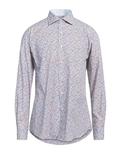 MIRTO Patterned shirt White 100% Cotton