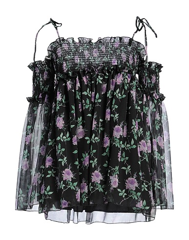 MSGM Off-the-shoulder top Black 100% Polyester