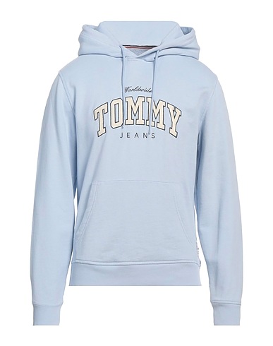 TOMMY JEANS Felpa Celeste 100% Cotone
