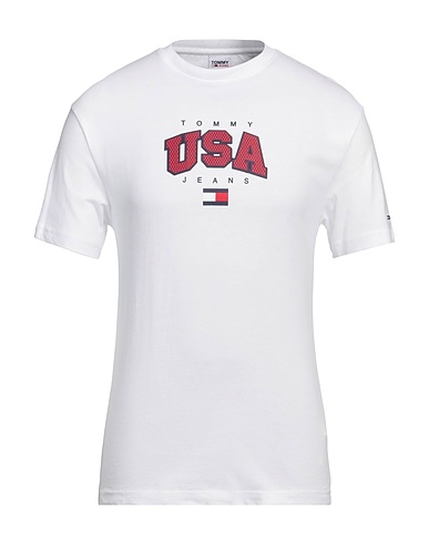 TOMMY JEANS T-shirt White 100% Cotton