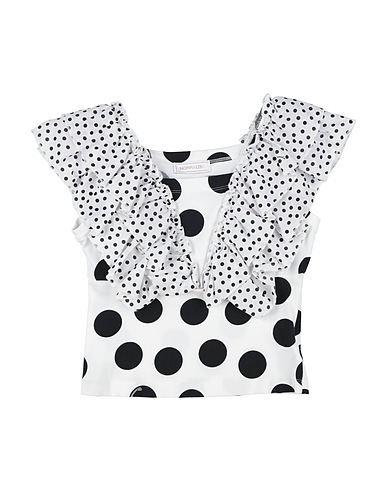 MONNALISA Top Blanc 100% Coton, Élasthanne