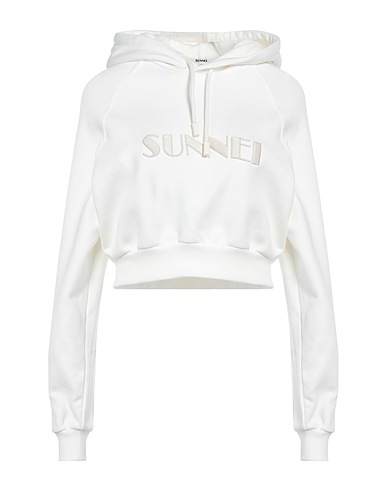 SUNNEI Hooded track jacket  Off white 100% Cotton
