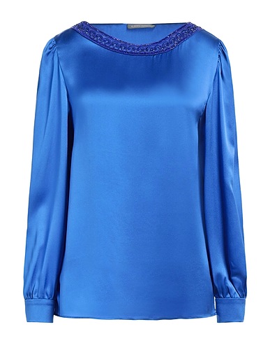 ALBERTA FERRETTI Silk top Blue 100% Silk