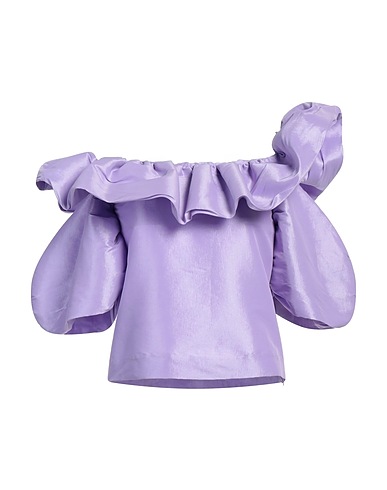 KIKA VARGAS Top spalle scoperte Lilla 65% Poliestere, 30% Nylon, 5% Elastan