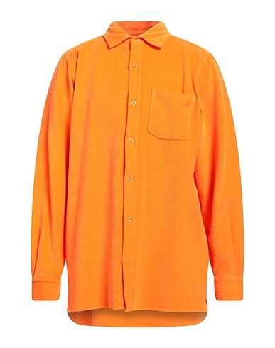 ERL Solid color shirt Orange 97% Cotton, 3% Elastane