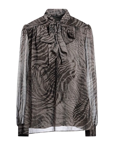 GUESS Floral shirts & blouses Khaki 100% Polyester