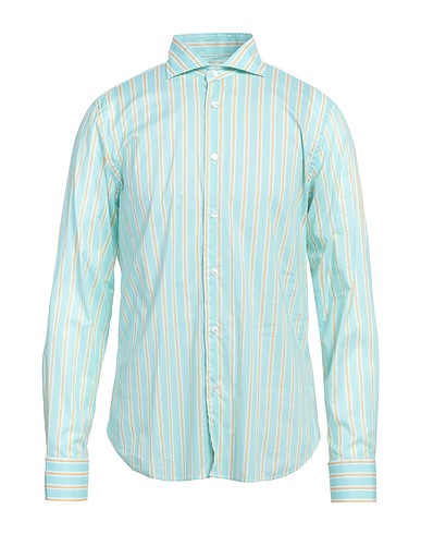 FEDELI Striped shirt 95% Cotton, 5% Elastane