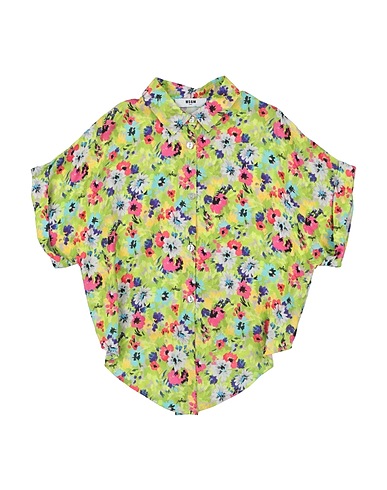 MSGM Patterned shirts & blouses Lime green 100% Viscose