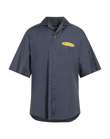 DSQUARED2 Shirts Navy blue 97% Cotton, 3% Elastane