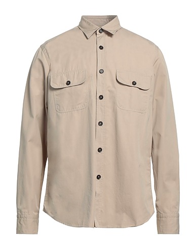 ALESSANDRO GHERARDI Solid colour shirt Beige 100% Cotton