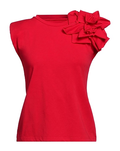 ROSÉ A POIS Top Red 95% Cotton, 5% Elastane
